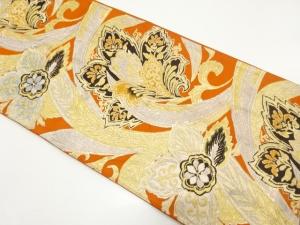 アンティーク　花更紗模様織り出し袋帯（材料）